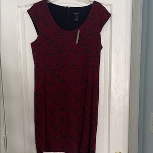 Elegant Red and Black Dress